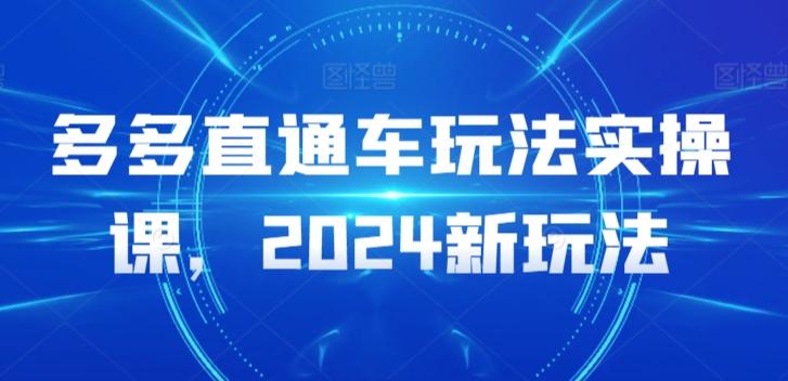 多多直通车玩法实操课，2024新玩法-情久项目网