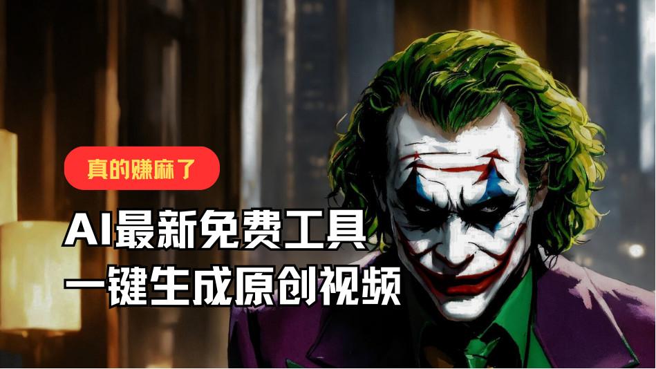 最新免费AI工具，一键生成原创视频，佛系搬运，轻松月入10000+！-情久项目网