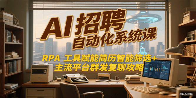 AI招聘自动化系统课，RPA工具赋能简历智能筛选+主流平台群发复聊全攻略-情久项目网