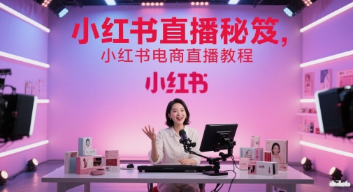 小红书直播秘笈，小红书电商直播教程-情久项目网