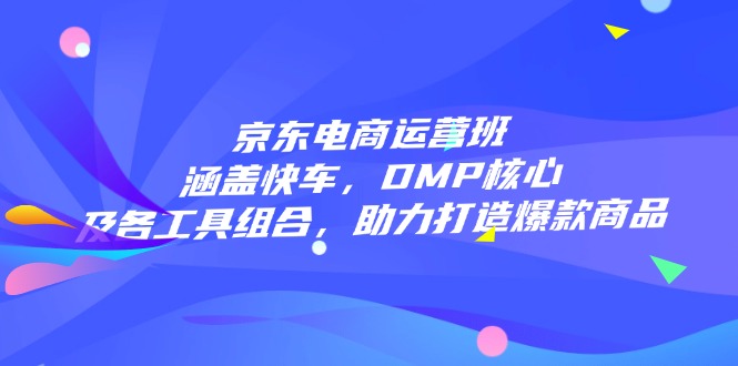 京东电商运营班：涵盖快车，DMP核心及各工具组合，助力打造爆款商品-情久项目网