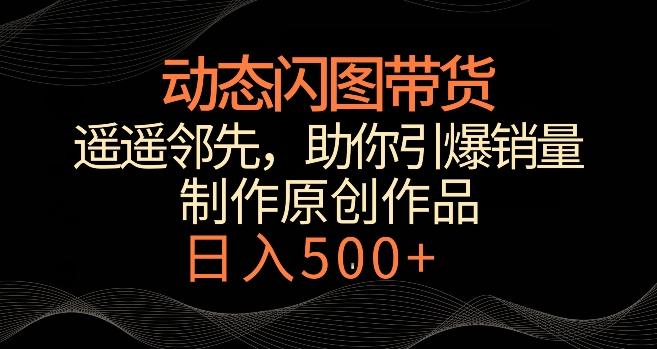 动态闪图带货，遥遥领先，冷门玩法，助你轻松引爆销量，日赚500+【揭秘】-情久项目网