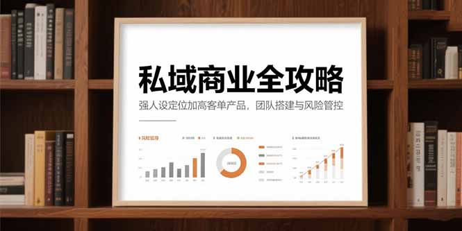 私域商业全攻略，强人设定位加高客单产品，团队搭建与风险管控-情久项目网