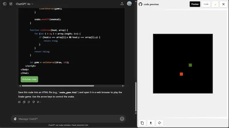 ChatGPT Code Preview｜AI编程预览工具-情久项目网