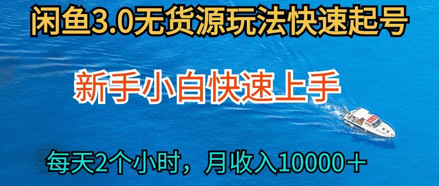(9913期)2024最新闲鱼无货源玩法，从0开始小白快手上手，每天2小时月收入过万-情久项目网
