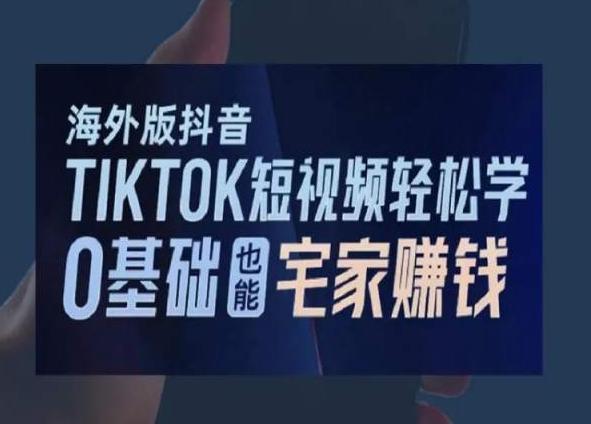 海外版抖音TikTok短视频轻松学，0基础宅家也能赚钱-情久项目网