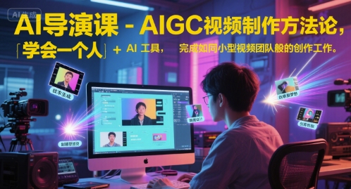 AI导演课-AIGC视频制作方法论，学会一个人+AI工具，完成如同小型视频团队般的创作工作，实现导演梦-情久项目网