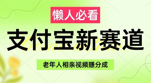 支付宝新赛道，利用老年人相亲视频，挣分成收益，轻松月入过W，操作简单-情久项目网