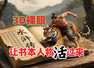 书本人物裸眼3D视频，新的玩法，流量超猛，保姆级教程-情久项目网