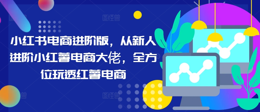 小红书电商进阶版，从新人进阶小红薯电商大佬，全方位玩透红薯电商-情久项目网