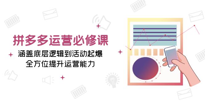 拼多多运营必修课：涵盖底层逻辑到活动起爆，全方位提升运营能力-情久项目网