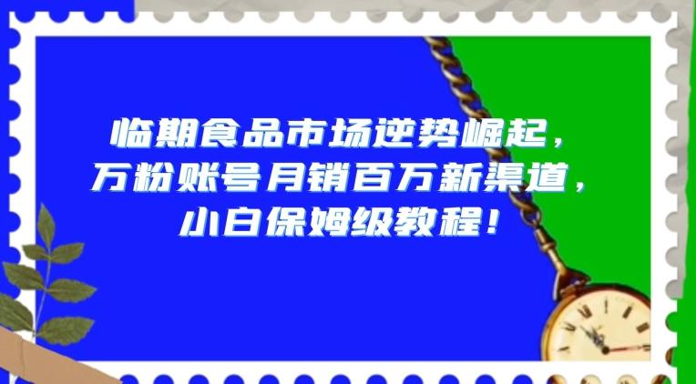 临期食品市场逆势崛起，万粉账号月销百万新渠道，小白保姆级教程【揭秘】-情久项目网