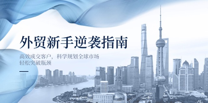 外贸新手逆袭指南：高效成交客户，科学规划全球市场，轻松突破瓶颈-情久项目网