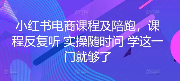 小红书电商课程及陪跑，课程反复听 实操随时问 学这一门就够了-情久项目网