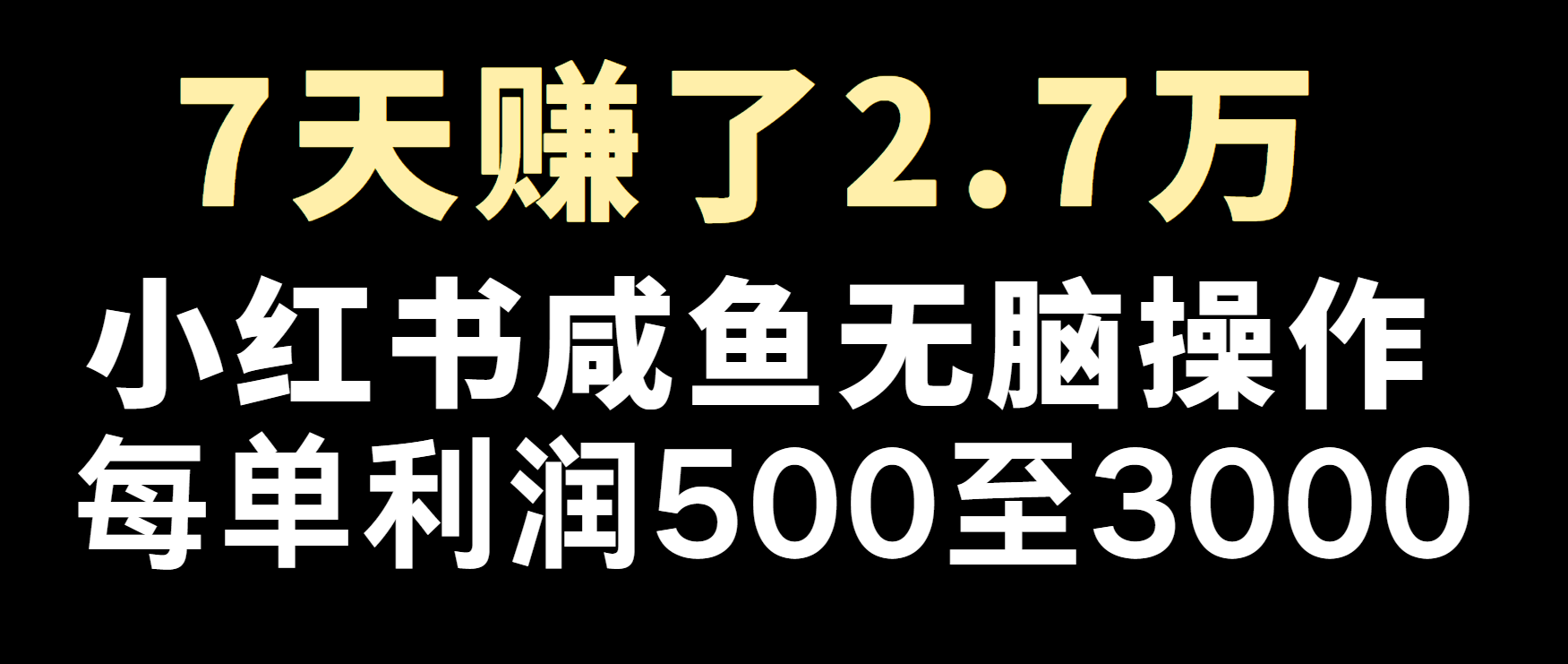 冷门暴利，超级简单的项目0成本玩法，每单在500至4000的利润-情久项目网
