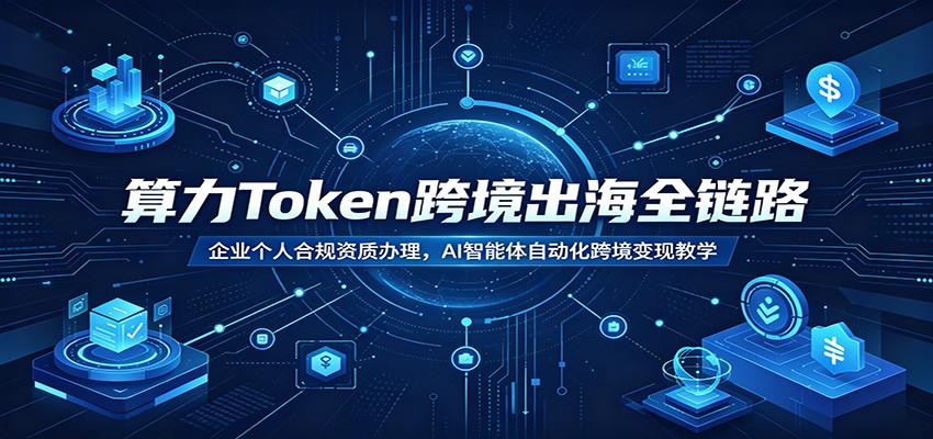 算力Token跨境出海全链路：企业个人合规资质办理，AI智能体自动化跨境变现教学-情久项目网