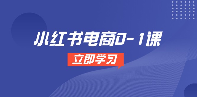小红书电商0-1课，开店选品全流程，多平台素材处理与爆款笔记制作-情久项目网