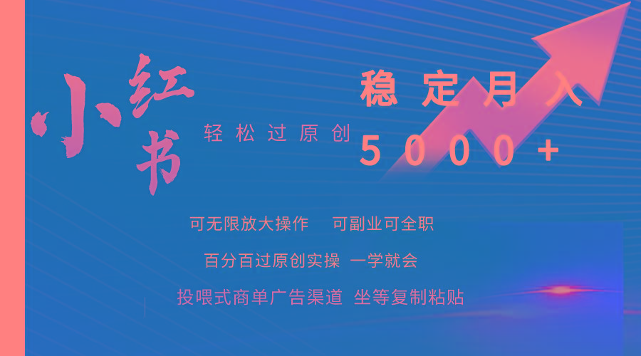 (9792期)小红书轻松过原创稳定月入5000+-情久项目网