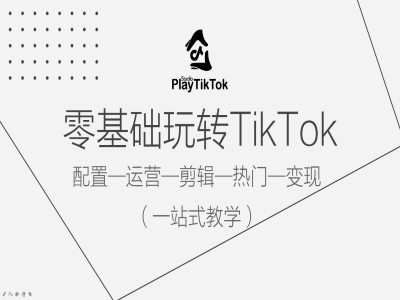 零基础玩转TikTok，配置一运营一剪辑一热门一变现，一站式教学-情久项目网