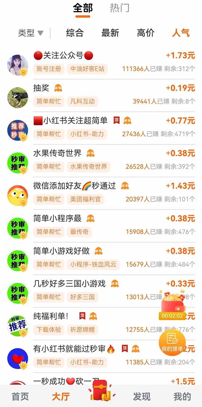 零撸小项目免费分享 点赞助力 无任何门槛 手机随时可做  单日收益200＋-情久项目网