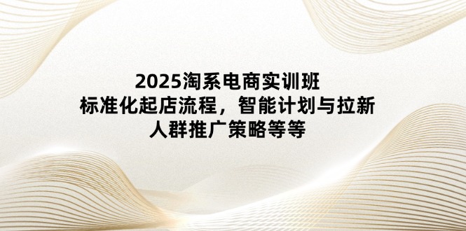 2025淘系电商实训班：标准化起店流程，智能计划与拉新，人群推广策略等等-情久项目网