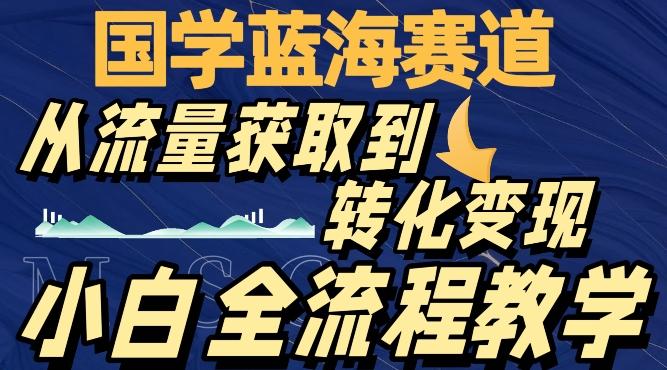 国学蓝海赛道，从流量获取，到转化变现，全流程教学-情久项目网