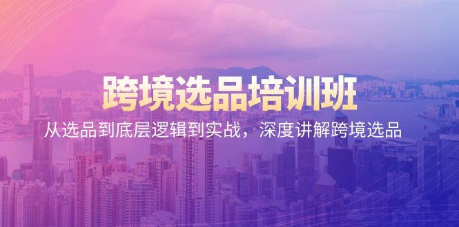 跨境选品培训班：从选品到底层逻辑到实战，深度讲解跨境选品-情久项目网