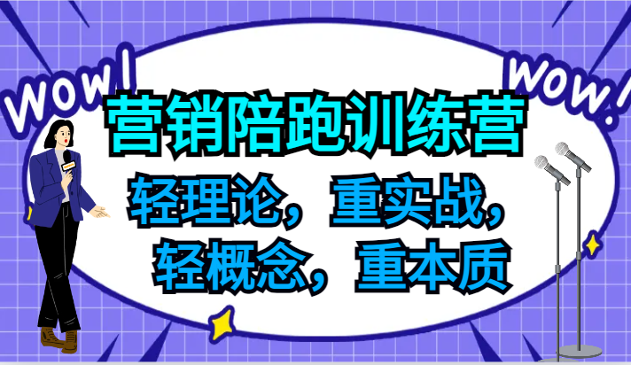 营销陪跑训练营，轻理论，重实战，轻概念，重本质，适合中小企业和初创企业的老板-情久项目网
