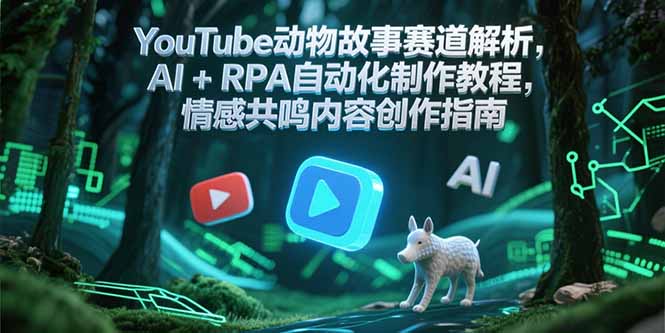 YouTube动物故事赛道解析，AI+RPA自动化制作教程，情感共鸣内容创作指南-情久项目网