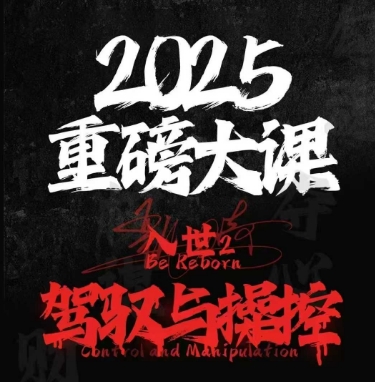 2025重磅大课，入世2，驾驭与控制-情久项目网