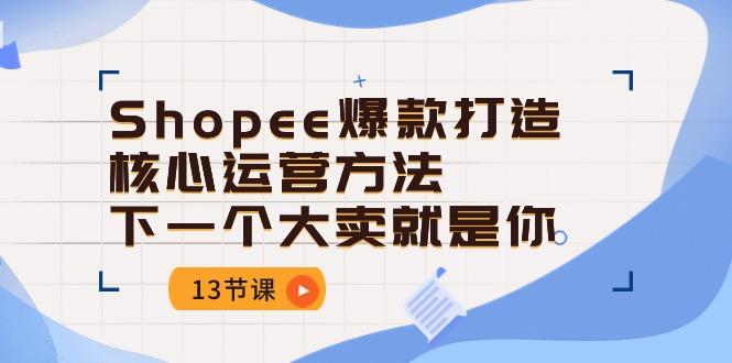 Shopee-爆款打造核心运营方法，下一个大卖就是你(13节课-情久项目网
