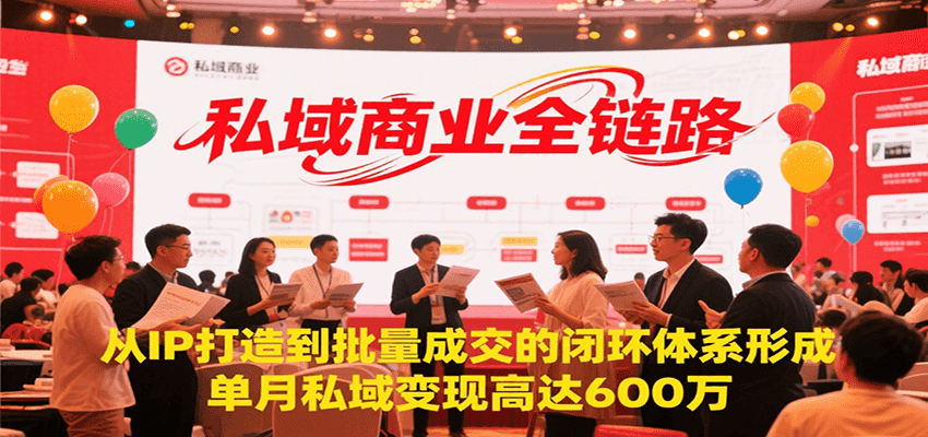 私域商业全链路，从IP打造到批量成交的闭环体系形成，单月私域变现600万-情久项目网