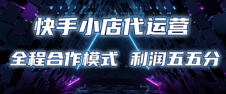 快手小店代运营 限时托管计划 合作模式 利润五五分成【揭秘】-情久项目网