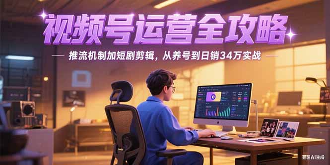2025视频号运营全攻略，推流机制加短剧剪辑，从养号到日销34万实战-情久项目网