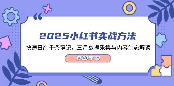 2025小红书实战方法，快速日产千条笔记，三月数据采集与内容生态解读-情久项目网