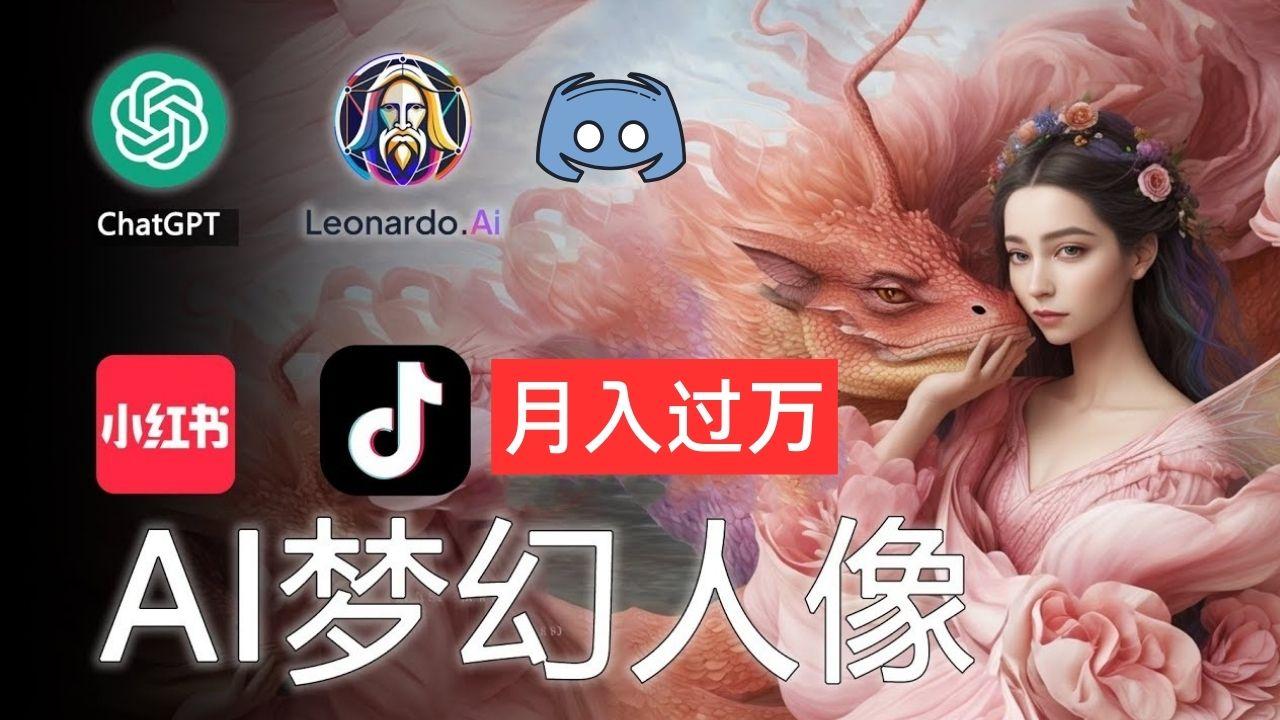 AI摄影梦幻人像：零基础也能月入过万的秘密-情久项目网