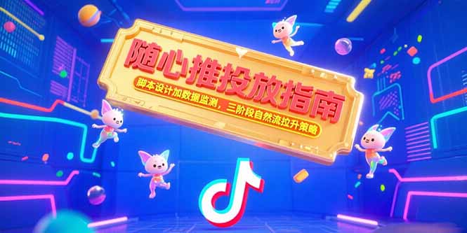 随心推投放指南，脚本设计加数据监测，三阶段自然流拉升策略-情久项目网