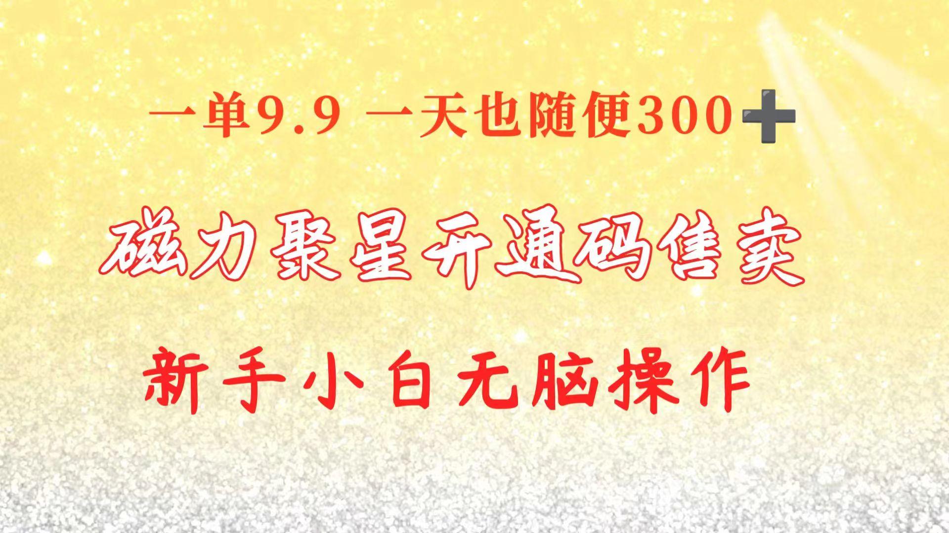 快手磁力聚星码信息差 售卖  一单卖9.9  一天也轻松300+ 新手小白无脑操作-情久项目网