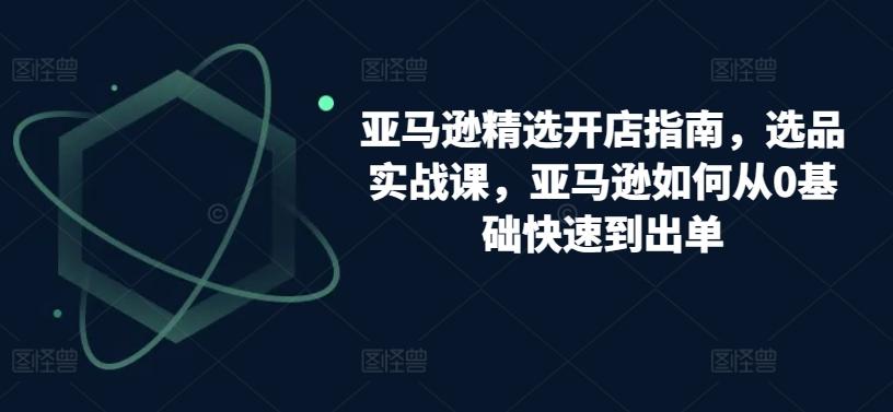 亚马逊精选开店指南，选品实战课，亚马逊如何从0基础快速到出单-情久项目网
