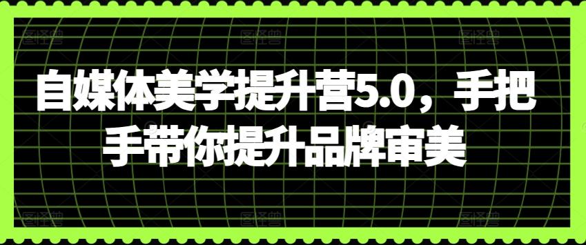 自媒体美学提升营5.0，手把手带你提升品牌审美-情久项目网
