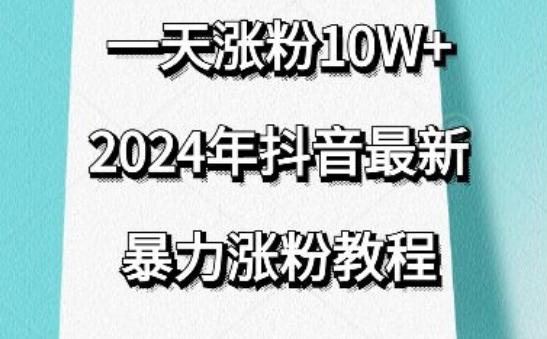 抖音最新暴力涨粉教程，视频去重，一天涨粉10w+，效果太暴力了，刷新你们的认知【揭秘】-情久项目网