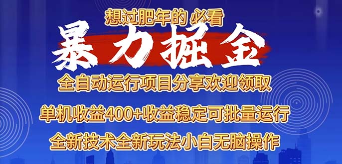 2025暴力掘金项目，想过肥年必看！-情久项目网