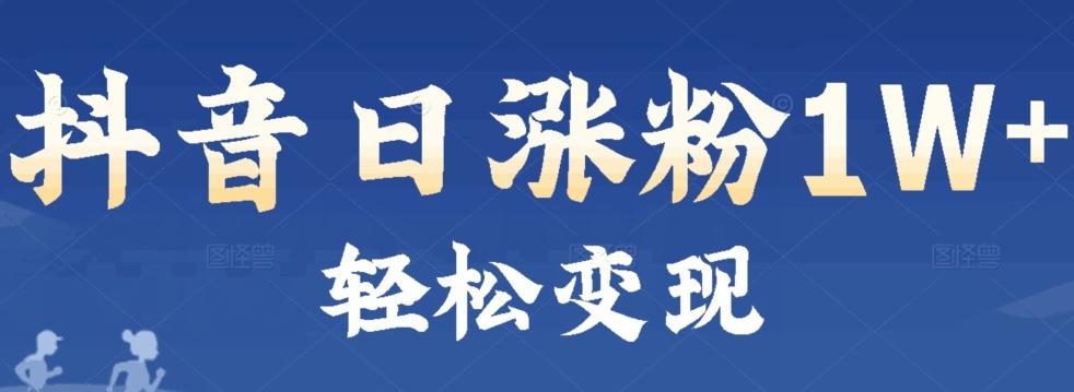 首发抖音新赛道日涨粉1W+轻松变现-情久项目网