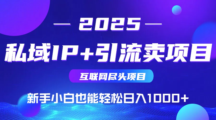 私域IP+卖项目，普通人小白也能轻松实现日入1000+-情久项目网