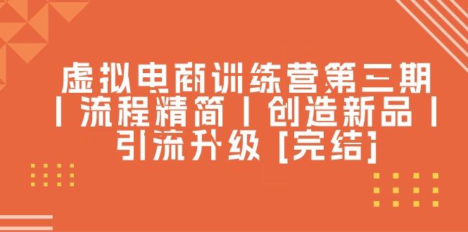 虚拟电商训练营第三期丨流程精简丨创造新品丨引流升级 [完结]-情久项目网