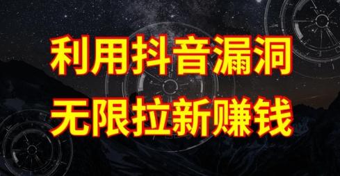利用抖音链接漏洞，无限拉新赚钱【漏洞原理+操作流程】【揭秘】-情久项目网