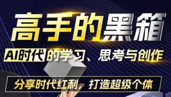 高手的黑箱：AI时代学习、思考与创作-分红时代红利，打造超级个体-情久项目网