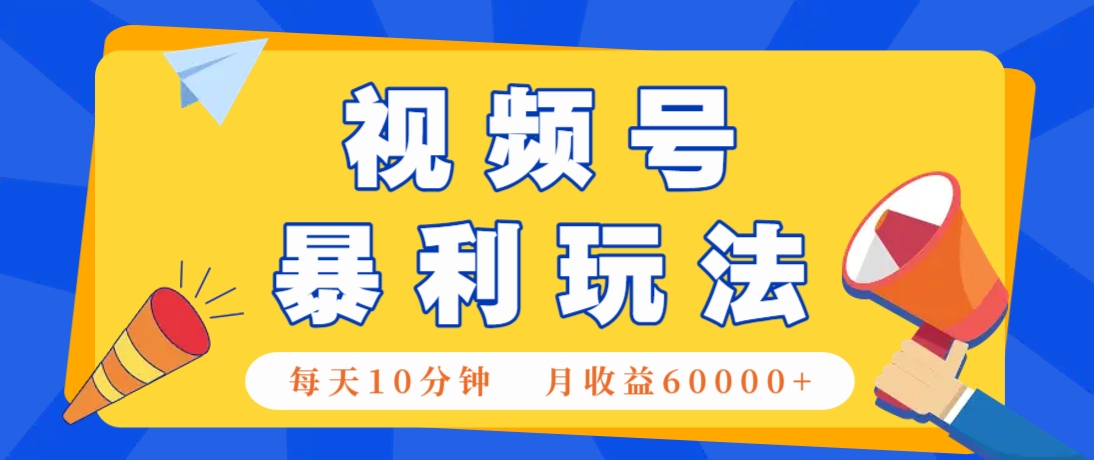 视频号AI赚钱法，每天只需10分钟，月入6万+！(超详细拆解)-情久项目网