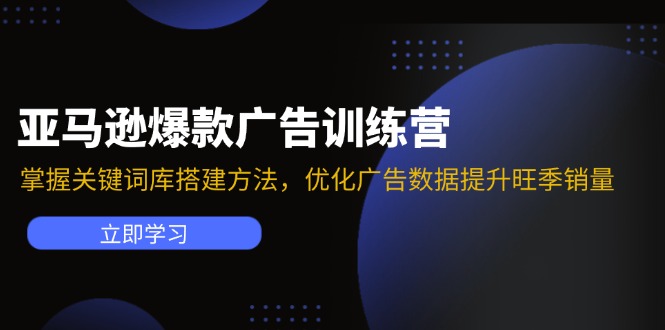 亚马逊爆款广告训练营：掌握关键词库搭建方法，优化广告数据提升旺季销量-情久项目网