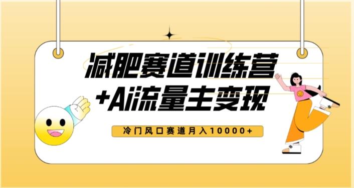 全新减肥赛道AI流量主+训练营变现玩法教程，蓝海冷门赛道小白轻松上手，月入10000+【揭秘】-情久项目网